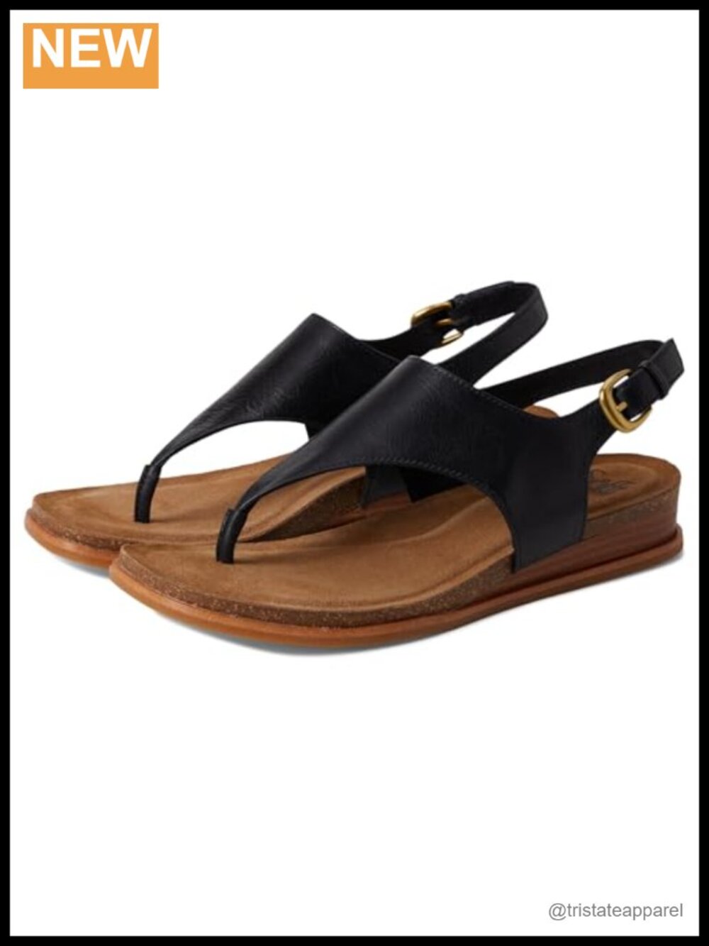 Sofft Penelope Leather Wedge Sandals Cork Footbed Buckle